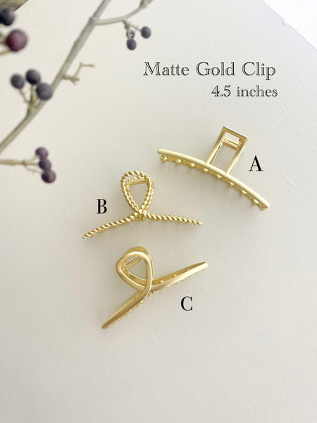 Matte Gold Claw Clip